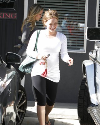 Hilary Duff Leaving A Gym In Los Angeles