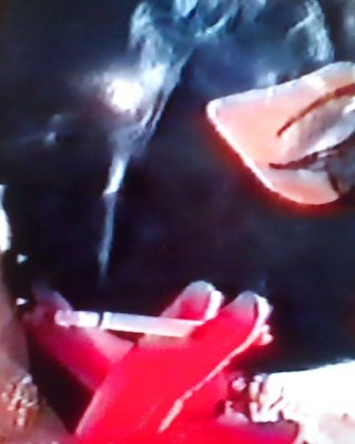 Gummimaske Rauchen Transvestit #16598146
