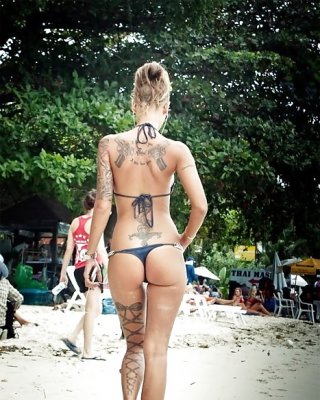 Eingefärbt Ass Tramp Stamp Sexy Tinte Selbstmord Mädchen Teenager Mit Tinte #12617793