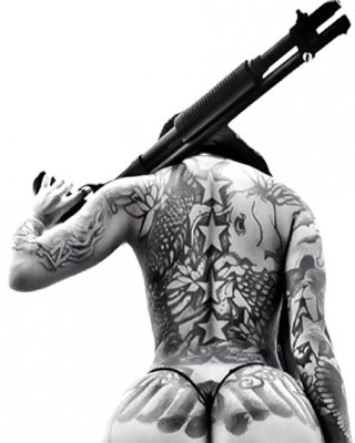 Eingefärbt Ass Tramp Stamp Sexy Tinte Selbstmord Mädchen Teenager Mit Tinte #12617890