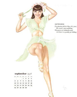 Erotic Calendar 9 - Vargas Pin-ups 1948