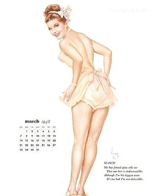 Erotic Calendar 9 - Vargas Pin-ups 1948