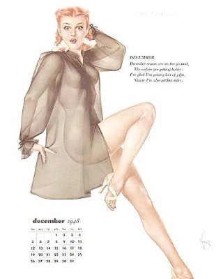 Erotic Calendar 9 - Vargas Pin-ups 1948