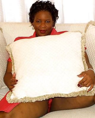 Black BBW In Her Living Room