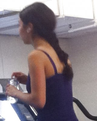 Candid Brunette Working Out In Spandex #10361163