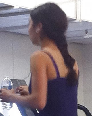 Candid Brunette Working Out In Spandex #10361168