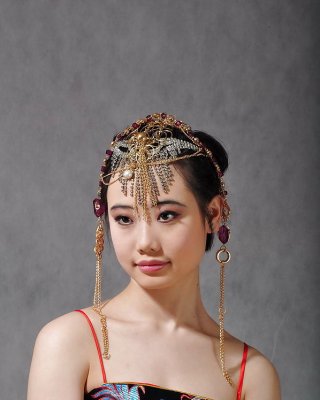 Chinese girl in traditional dress gets naked #16458086