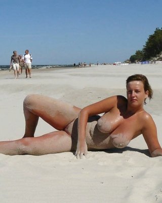 Nudists On The Beach!