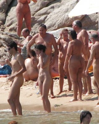 Nudists On The Beach!