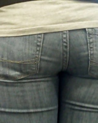 Following Behind Her Nice Butt & Ass In Jeans