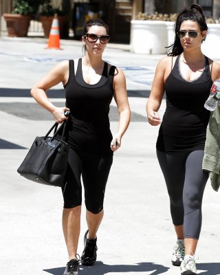 Kim Kardashian Makes Her Way To The Gym In Los Angeles