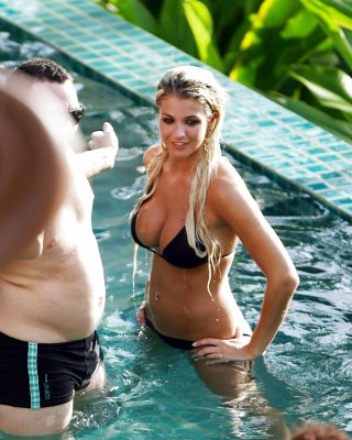 Gemma Atkinson Bikini Shooting Her New Calendar In Asia