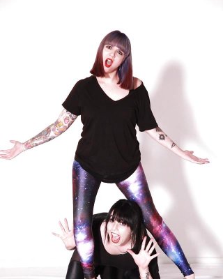 My sis and her girlfriend, sexy, leggings, tights, spandex, #9352583