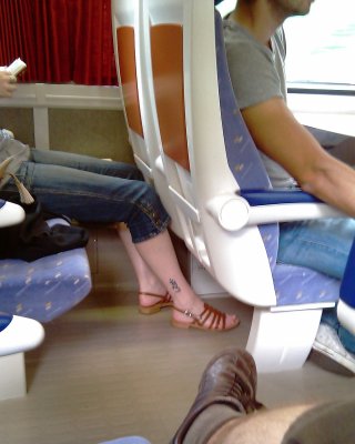 Candid Feet Annie Train