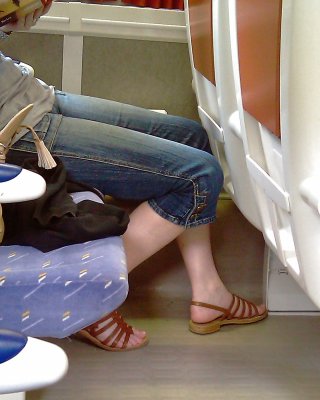 Candid Feet Annie Train