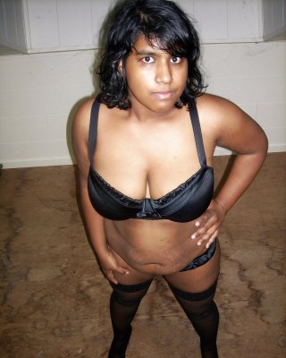 My Chubby Indian GF With Stockings And High Heels