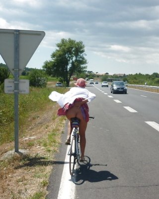 Upskirt Bicycle And Bike