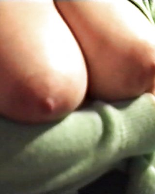 SAG - Wife's Big Juicy Boobs Green Sweater & Black Mini 02 #15632900