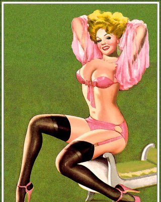 Nude Pinup Drawings - Vintage Pin Up Porn Pics - PICTOA
