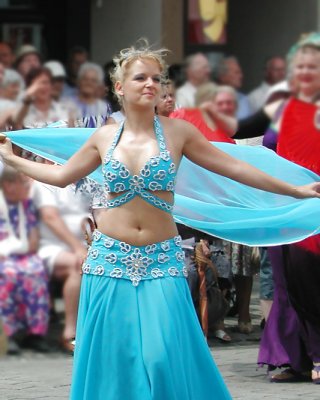 Two German Belly Dancer Woman On Street Parade - 2010