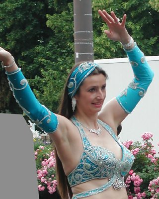 Two German Belly Dancer Woman On Street Parade - 2010