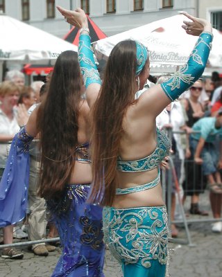 Two German Belly Dancer Woman On Street Parade - 2010