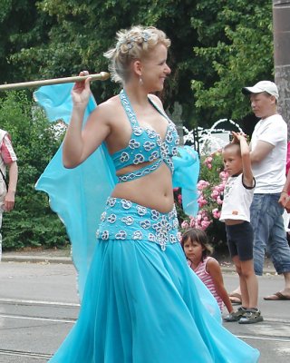 Two German Belly Dancer Woman On Street Parade - 2010