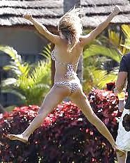 Leann Rimes On The Beach In Her Thong