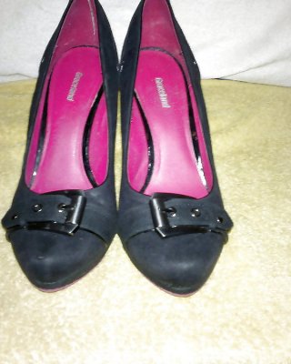 Schwarze Pumps mit roter Sohle ca. 10 cm Absatz #15022506