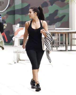 Kim Kardashian In Leggings Leaving A Gym In Studio City