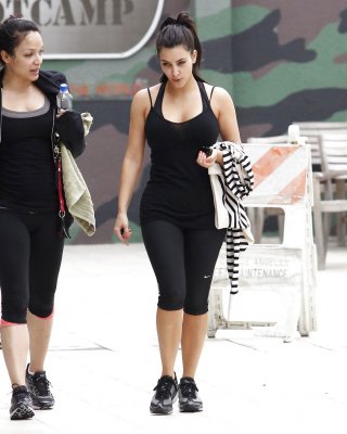 Kim Kardashian In Leggings Leaving A Gym In Studio City