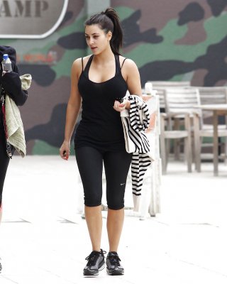 Kim Kardashian In Leggings Leaving A Gym In Studio City