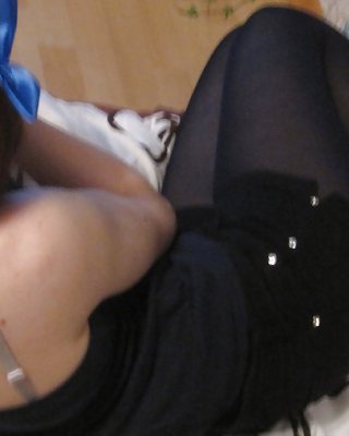 Stepdaugther In Schwarzen Strumpfhosen Nach Dem Sport #17137577