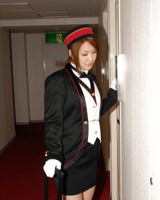 Japanese Hotel Staff Flashing In Public