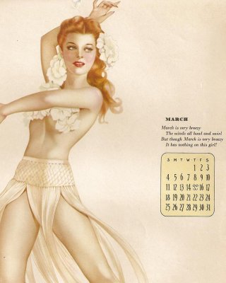 Erotic Calendar 5 - Vargas Pin-ups 1945