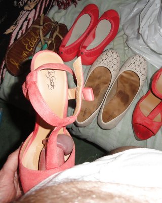 Shoe fucking red peeptoe heels of 25 year old beauty #29200961