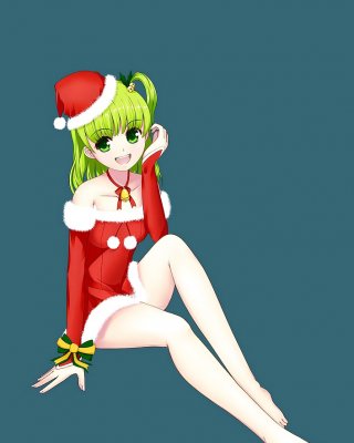 アニメ風：クリスマスの衣装を着た熱い足腰
 #39970515