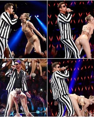 Sexy Naughty Miley Cyrus On MTV VMAs August 2013 