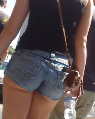 Tight Teen Ass & Butt Jean Shorts 