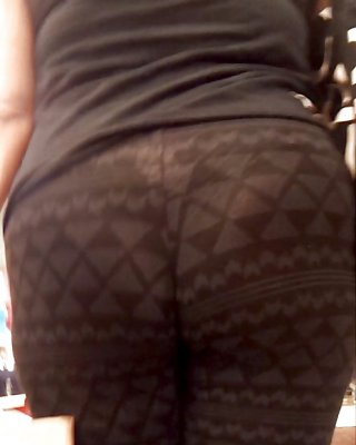 SEXY  Ass Latin Milf VPL Seethru Leggins JUANbligaton VOYEUR