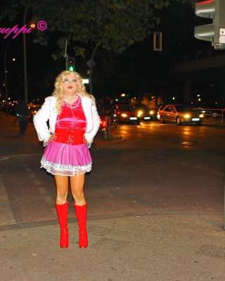 Real prostitute tgirl on street of berlin #38011387