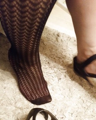 High heels and black tights  #32152030
