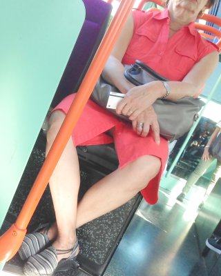 Granny upskirt no pantie #30943356