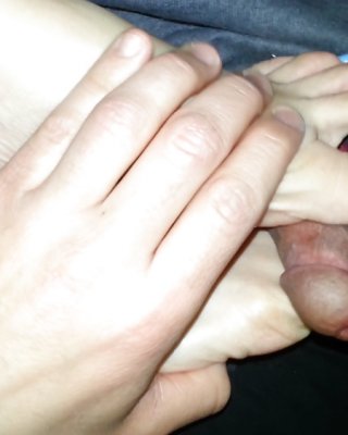 Wife Feet Blue Toes With My Dick