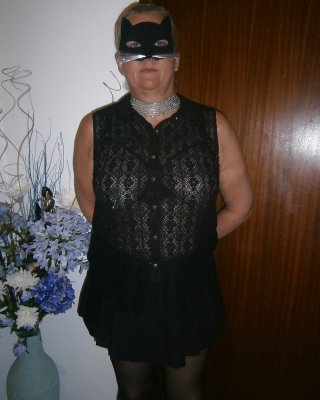 ALL DRESSED UP IN SEXY BLACK SEE THROUGH FOR MY BOY,S #32623454