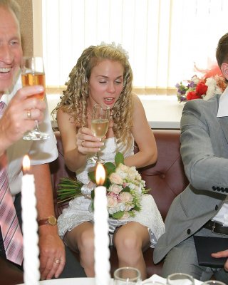 Wedding Bride Oops,flashing