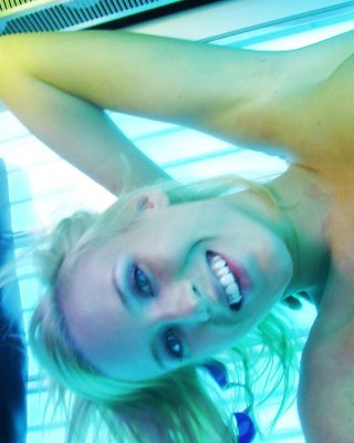 Blonde In A Solarium