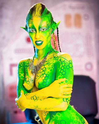 Uniform Body Paint Porn - Kinky cosplay chick Tiffany Doll posing in body paint uniform and spreading  Porn Pictures, XXX Photos, Sex Images #2524907 - PICTOA