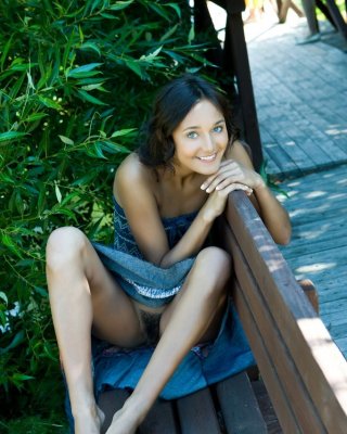 Young skinny babe Chandra A strips down to reveals her hairy pussy #51040491