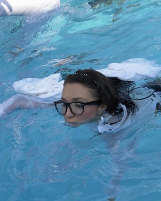 Naughty Fetish Vixens Have Some Wet Fully Clothed Fun In The Pool